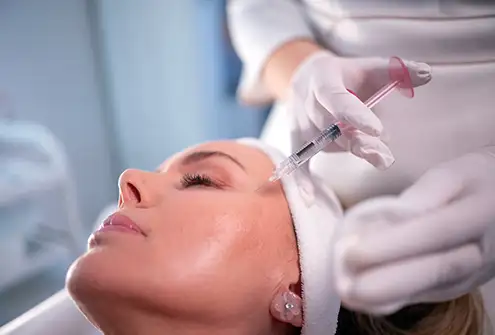 Therapist giving a Skin Boosters Treatment